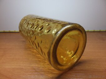 Retro ambrová pěkná velká váza. - 6