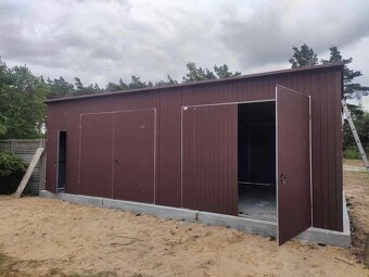 Plechová montovaná hala 9x7m – sklad krmiva, dielňa, garáž - 6