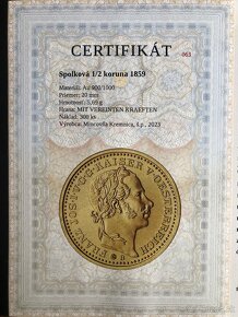 Spolková 1/2 koruna 1859 František Jozef - Kremnica replika - 6