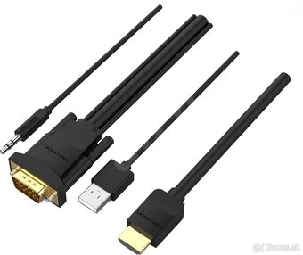 Vention HDMI→VGA s audio a USB napájaním, 2 m - 6