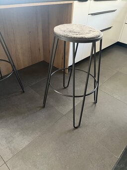 Tmavošedé celokovové barové stoličky Mallone - 6