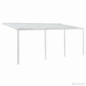Hliníková pergola Borneo 4 x 3 a 6 x 3 - biela transparentná - 6