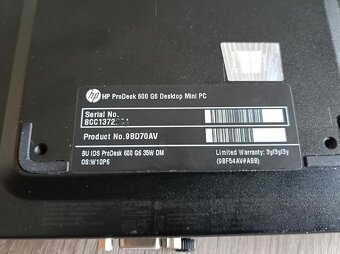 HP ProDesk 600 G5 mini PC i3-9100T HTPC + NOVA externa DVDRW - 6