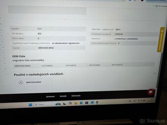 alternátor Mercedes Casco cal 10158as - 6