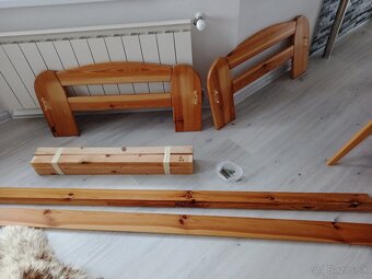 2ks drevené postele  masív 200x90 - 6