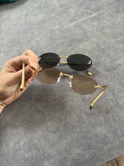 Slnecne damske okuliare Fendi, cierna a sampanske farba - 6