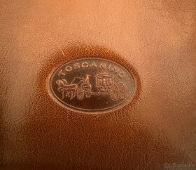 talianska vintage kožená taška TOSCANINO - nová cena - 6