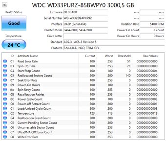 Predám 3,5" HDD WD RED / WD Purple 3TB - 6