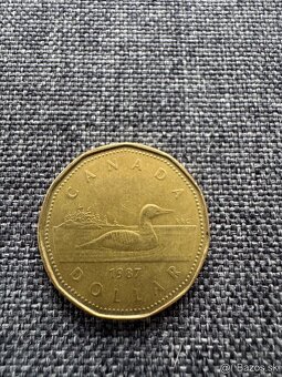 Kanadský dolár 1x 1987 a 2x 1989 = 3 ks dokopy - 6