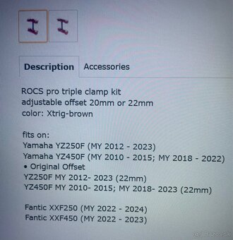 Yamaha YZF250/450 okuliare xtrig - 6