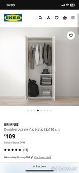Ikea BRIMNES Skriňa - 6