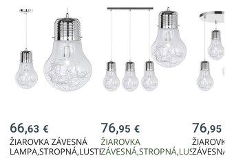 Závesná žiarovka lampa -moderný kúsok - 6