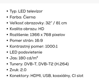 LED TV iLike HR 3288, 32" 81cm - 6