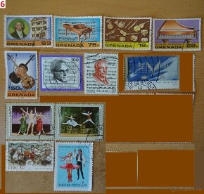 Nádherné poštové známky UMENIE 1 - 6