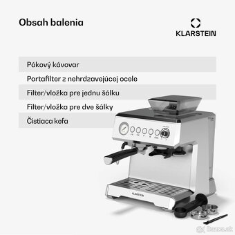 ✅️Predám úplne nový pákový kávovar Klarstein s mlynčekom - 6