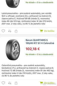 Kolesa 5x114,3 R17 & 195/45 R17 - 6