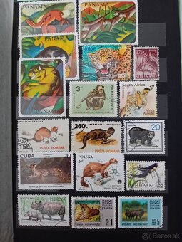 Známky v albume fauna 1 - 6