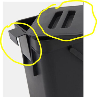 NOVY nahradny vrchnak a uchytenie na zavesny smetny kos - 6