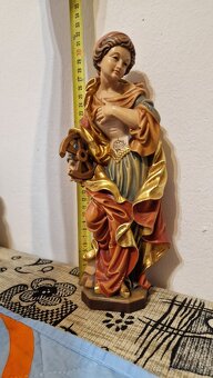 Socha, soška, svätá Katarína Alexandrijská, drevorezba - 6