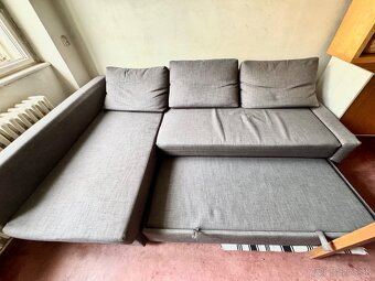 Rohová rozkladacia sedačka s uložným priestorom - 6