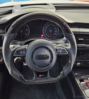 AUDI VOLANT KARBONOVY - zkoseny - karbon - perforovana koža - 6
