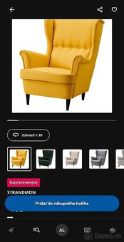 Kreslo ušiak Ikea Strandmon - 6