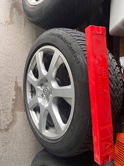 Orig. AUDI 5x112 R17 + zimne 225/50 R17 ContiWinter Contact - 6
