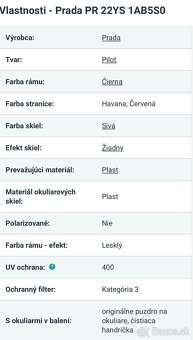 Predávam nové okuliare Prada PR 22YS 1AB5S0 - 6
