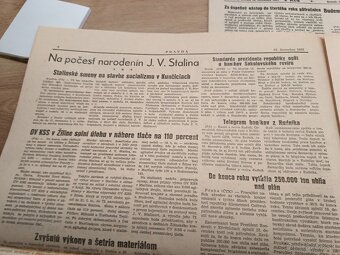 5 x noviny Pravda 1951, Stalin Gottwald - 6