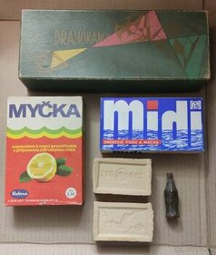Sbírka retro - staré krabičky, propisky, zámky - 6
