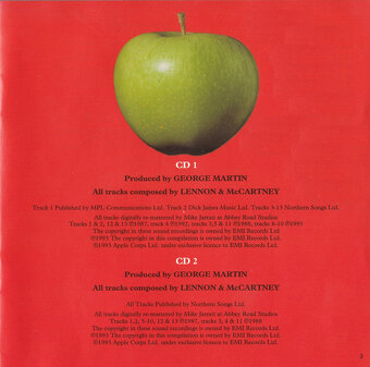 2CD The Beatles – 1962-1966 red album 1993 - 6