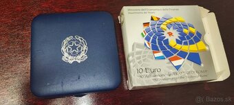 strieborná Talianska minca z roku 2007, proof, 50te výročie - 6