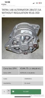 TATRA 148 ALTERNATOR 28V/27,5A - 6