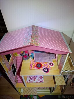 Veľký drevený barbie dom - 2 ks - 6