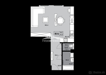 1 izbový apartmán KVP Grunt č. 31 - 6