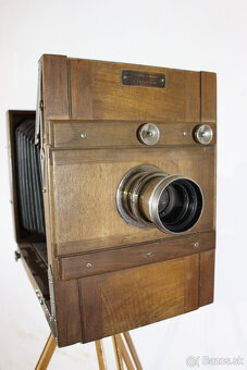 starožitný fotoaparát so statívom - 6