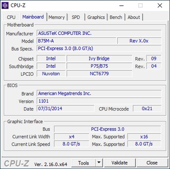 Intel i5-3350P + ASUS B75M-A + 8GB DDR3 RAM - 6