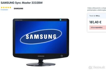 Monitor SAMSUNG Sync Master 2232BW s uhlopriečkou 22“ - 6