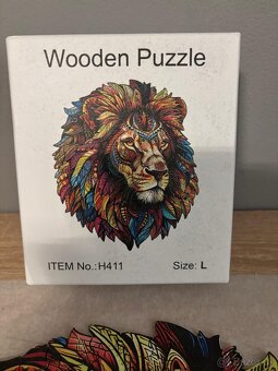 Drevené puzzle Lev - 6