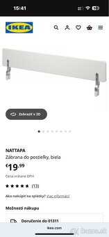 Detska postel IKEA Kritter, rost, matrac, zabrany - 6
