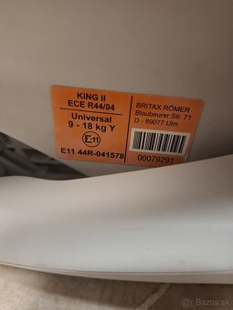Autosedačka Britax King II 9-18 kg - 6