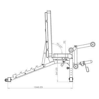 Posilňovacia lavica Brute Force + predkop, zákop - 6
