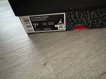 Jordan 3 Retro Black Cement veľ.40,5 - 6
