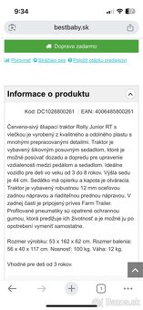 Detský šľapaci traktor s vlečkou - 6
