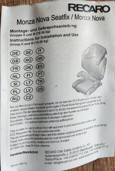 Autosedačka Recaro 15-36 kg Isofix - 6