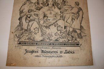 MARTIN  BENKA  - diplom  Matice slovenskej (1928) - 6