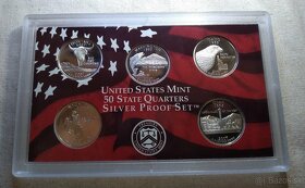 6x Strieborných proof sád "50 State" 2004-2009 - 6