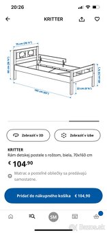 Postel s matracom a zábranami - 6