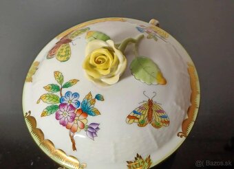 Nádherná porcelánová miska , dóza HEREND top stav. - 6