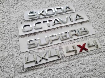 ŠKODA nápisy ČIERNE / CHROMOVE - 6
